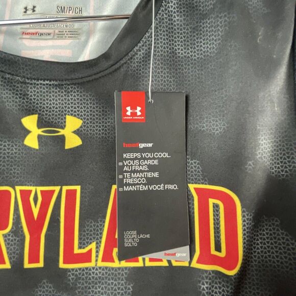 Under Armour Maryland Terrapins Women's Small Jorgensen Short Sleeve Black Red - Picture 3 of 6